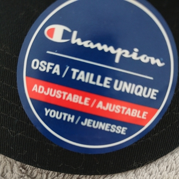 Youth Champion Black Adjustable Cap - Picture 2 of 5